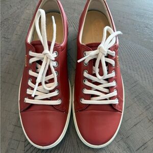 Ecco Soft 7 Walking Sneakers Shoes Red/Brown Womens Size EU 39 US 8-8.5